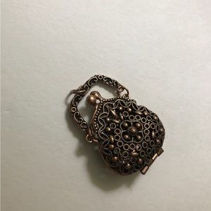 Necklace Charm/Locket.  Copper tone